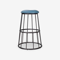 Melva Leather Industrial Bar Stool