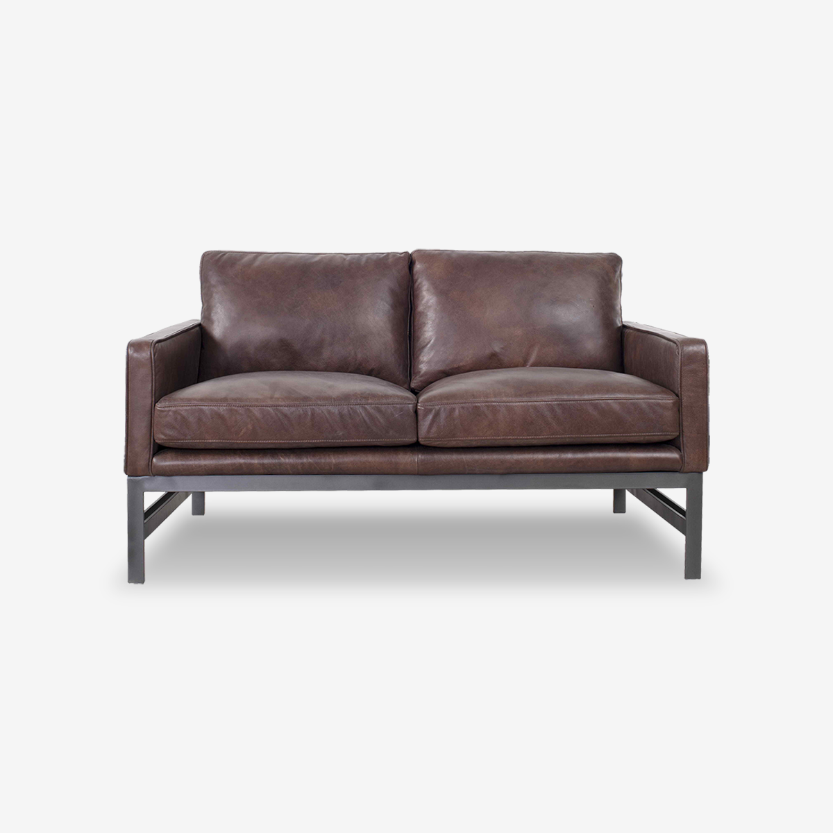Frankie Leather Two-Seater Sofa