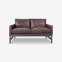 Frankie Leather Two-Seater Sofa