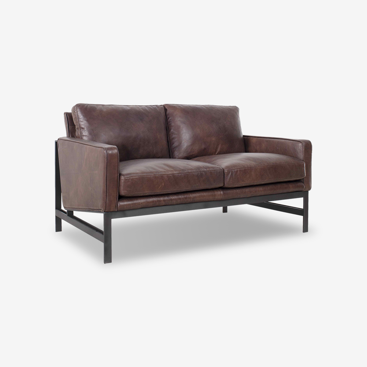 Frankie Leather Two-Seater Sofa