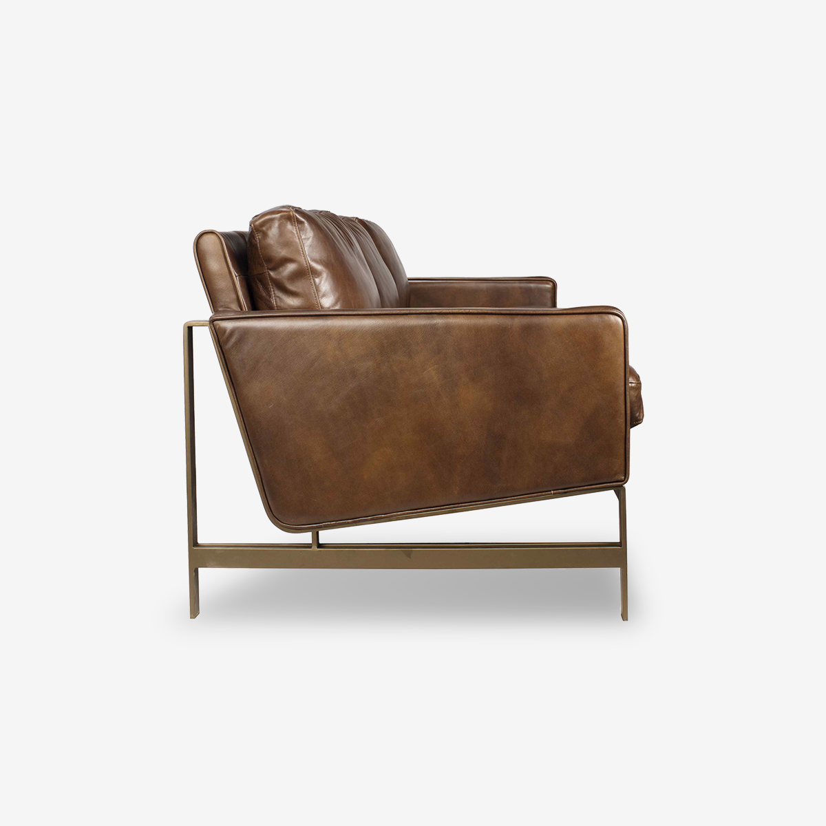 Frankie Leather Three-Seater Sofa