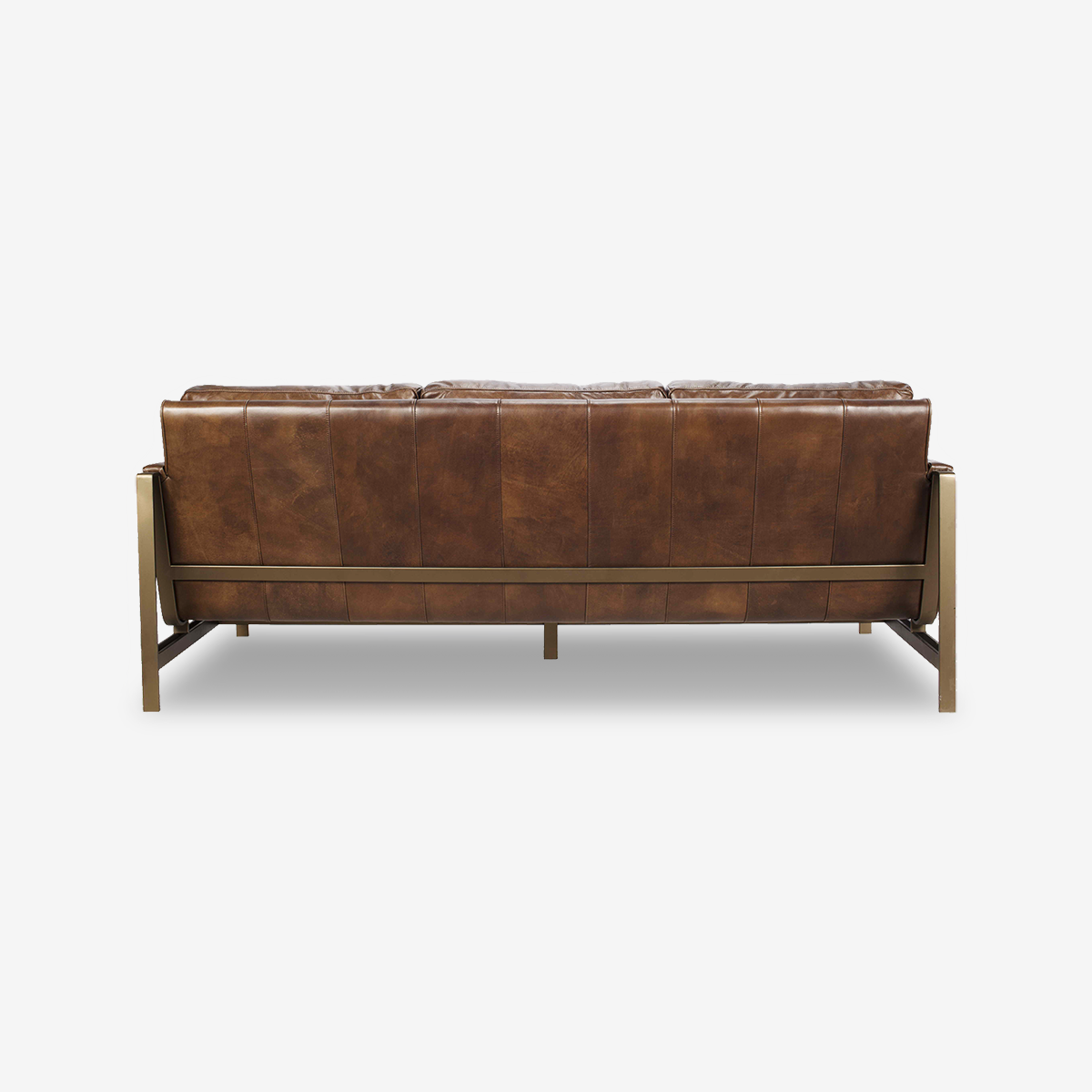 Frankie Leather Three-Seater Sofa