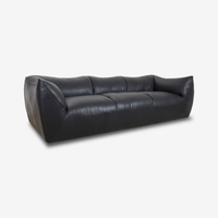 Gavin Leather Three-Seater Sofa