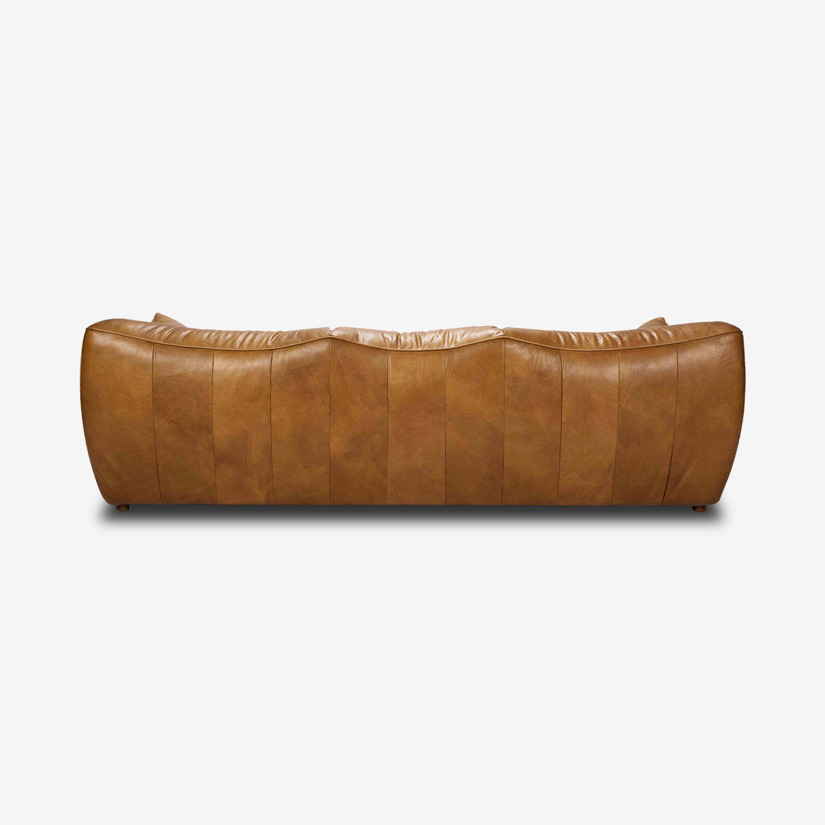 Gavin Leather Three-Seater Sofa
