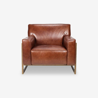 Hayden Industrial Leather Armchair