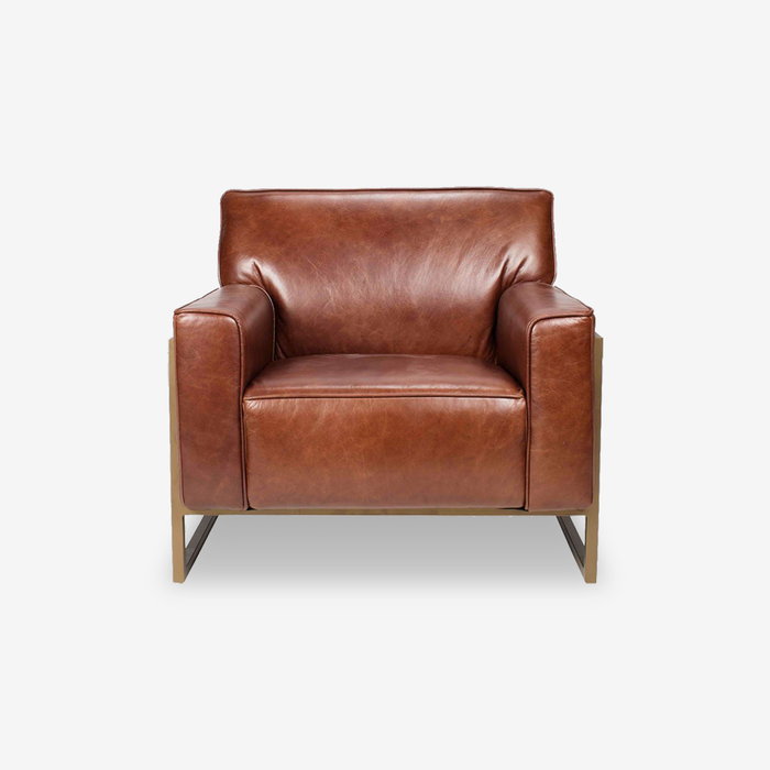 Hayden Industrial Leather Armchair
