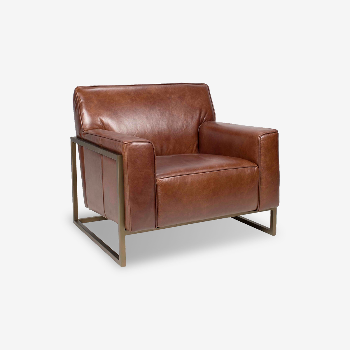 Hayden Industrial Leather Armchair