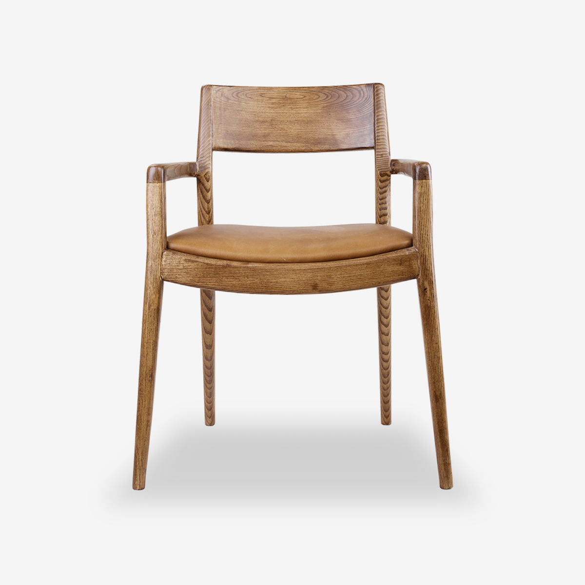 Odelia Solid Wood Leather Armchair
