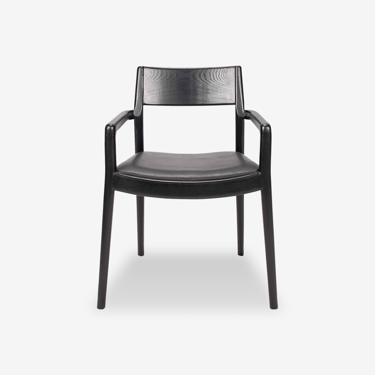 Odelia Solid Wood Leather Armchair