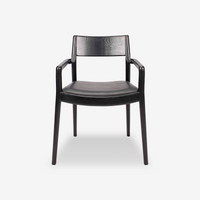 Odelia Solid Wood Leather Armchair