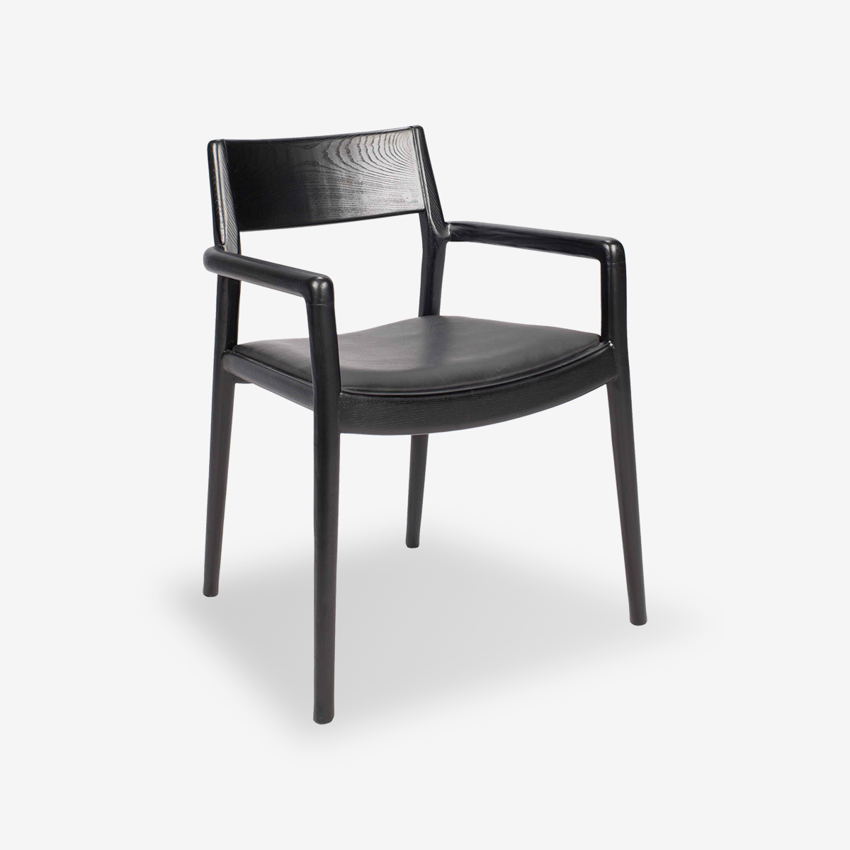 Odelia Solid Wood Leather Armchair