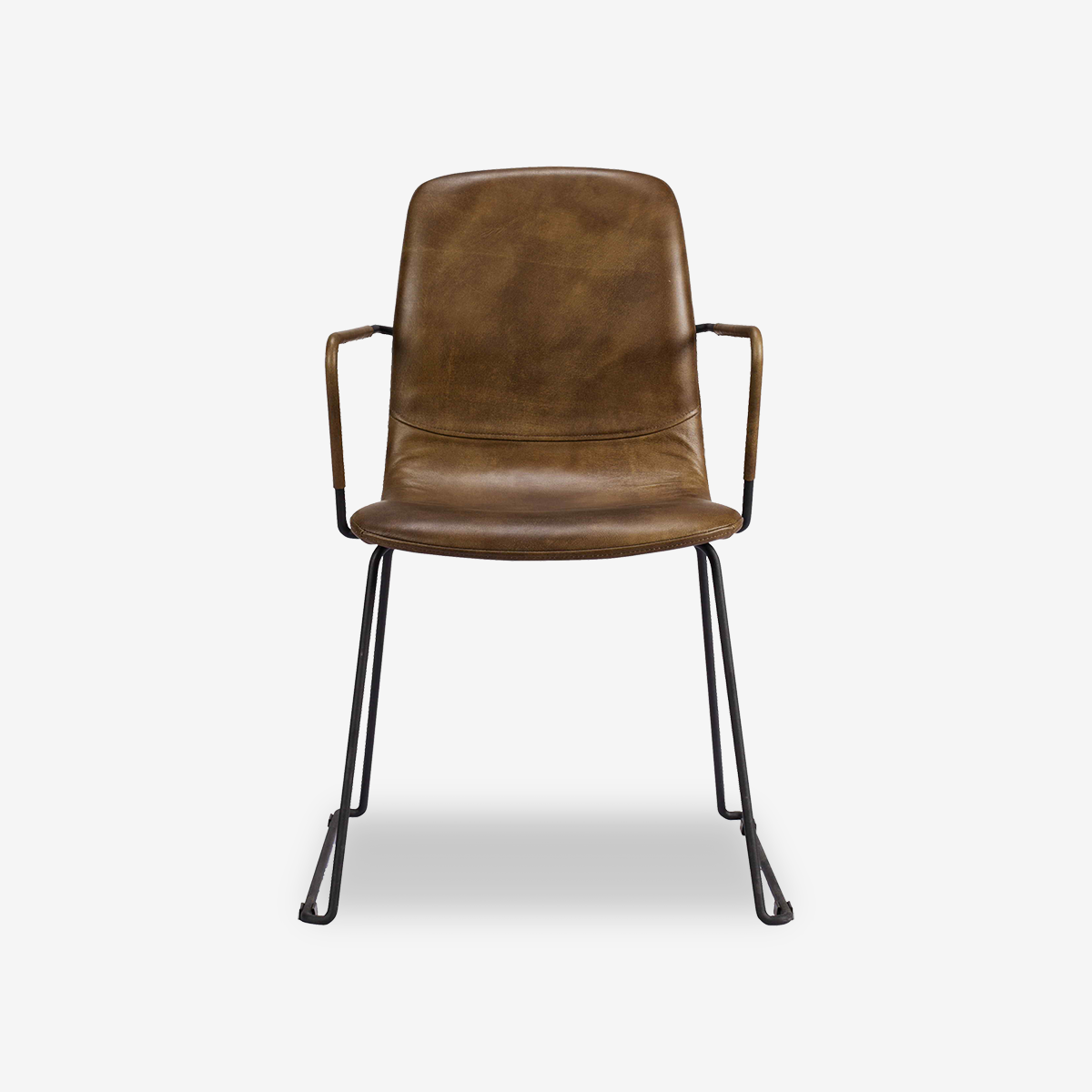 Fonda Industrial Leather Armchair