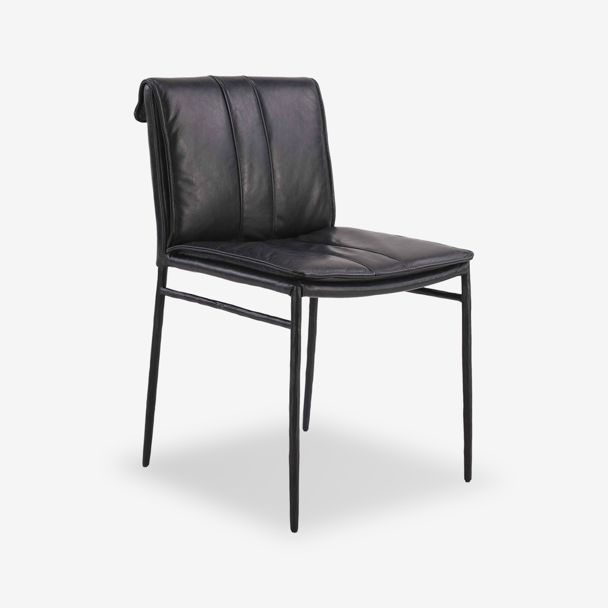 Paula Leather & Metal Dining Chair