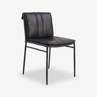 Paula Leather & Metal Dining Chair