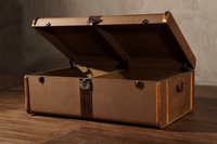 Rattan-Leather Explorer Coffee Table