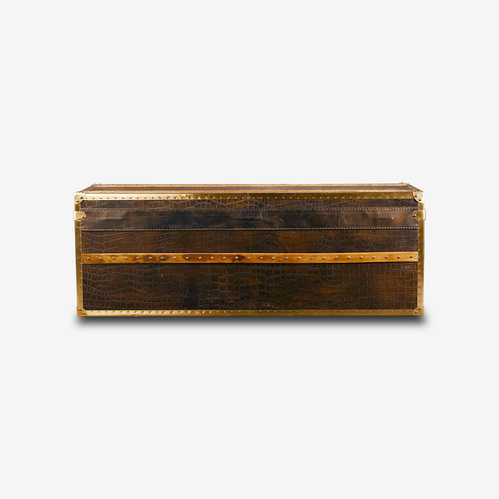 Vintage Antique Crocodile Trunk-RT130