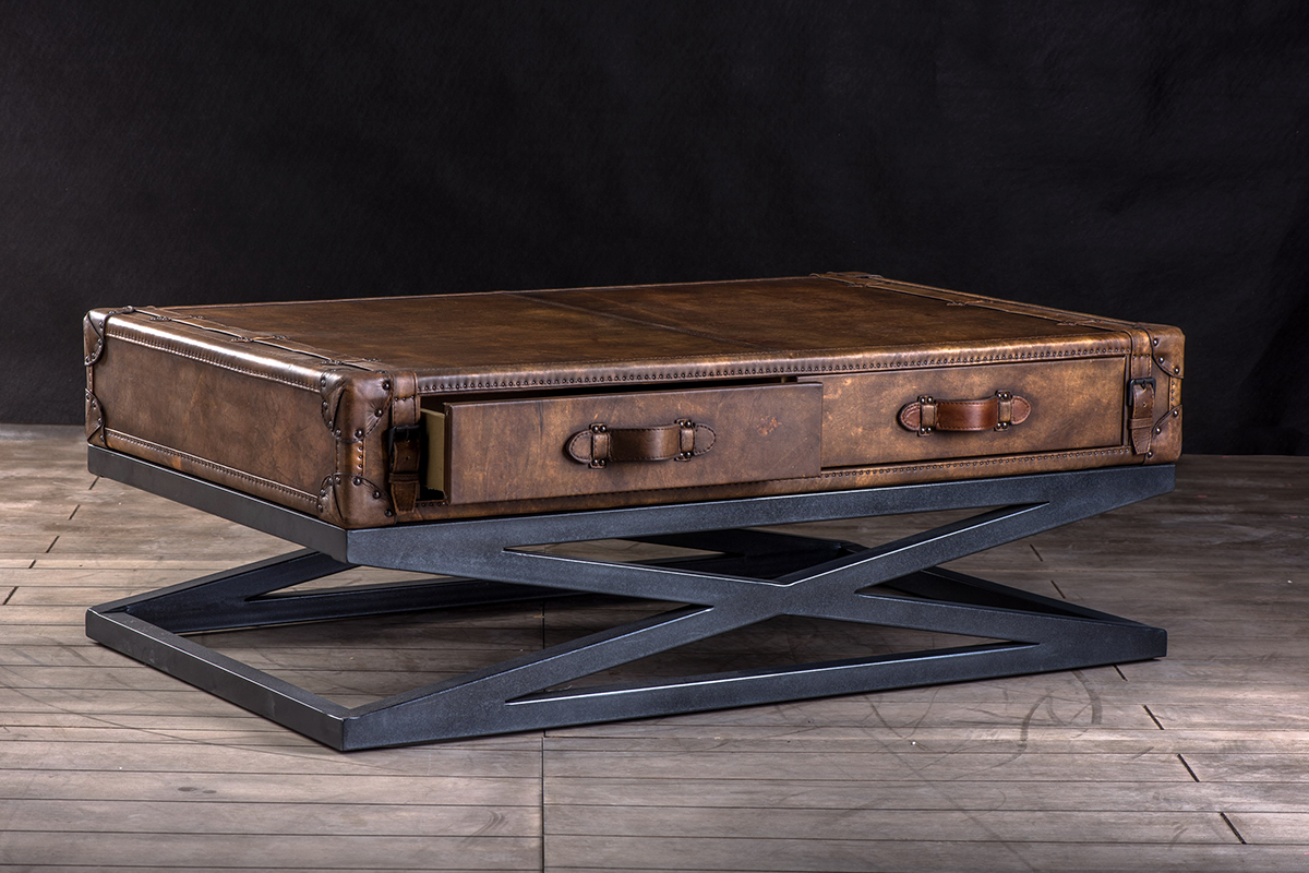 Legacy Leather-Metal Coffee Table