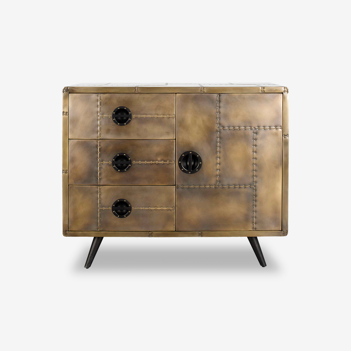 Jane Vintage Brass Cabinet