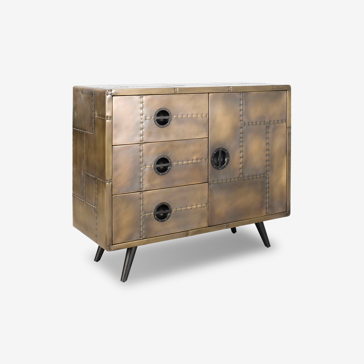 Jane Vintage Brass Cabinet