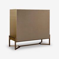 Velvet-Brass Accent Cabinet