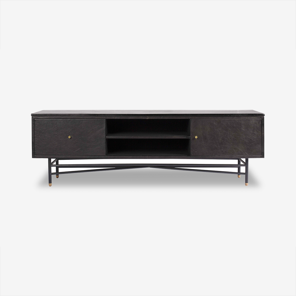 Alu-Wood Minimalist TV Stand