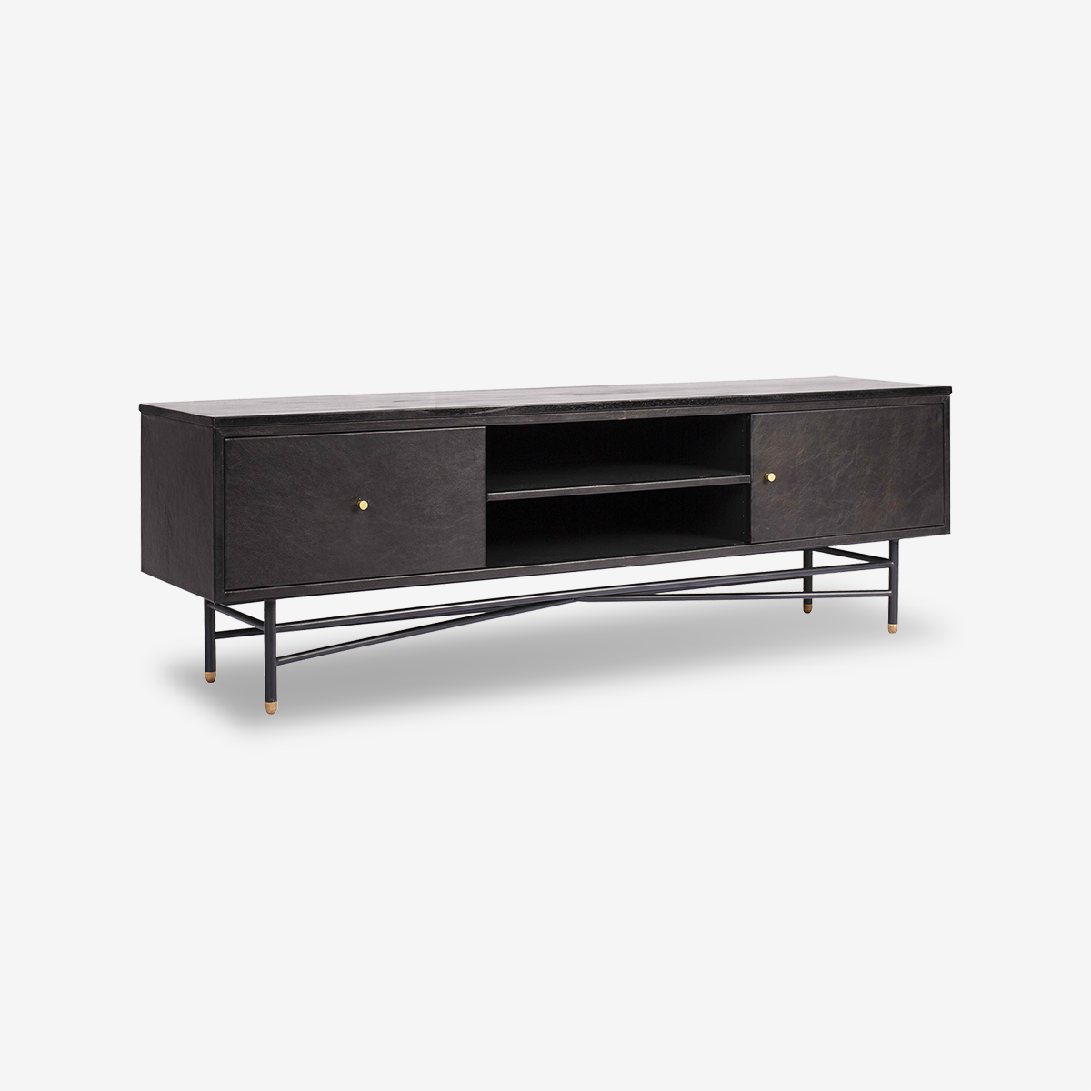 Alu-Wood Minimalist TV Stand