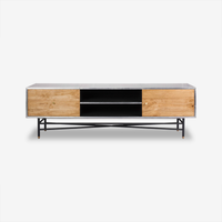 Alu-Wood Minimalist TV Stand