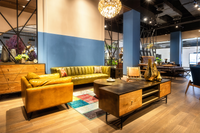 Elly Channel-Tufted Leather Sofa