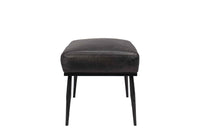 Heritage Brass-Legged Leather Stool
