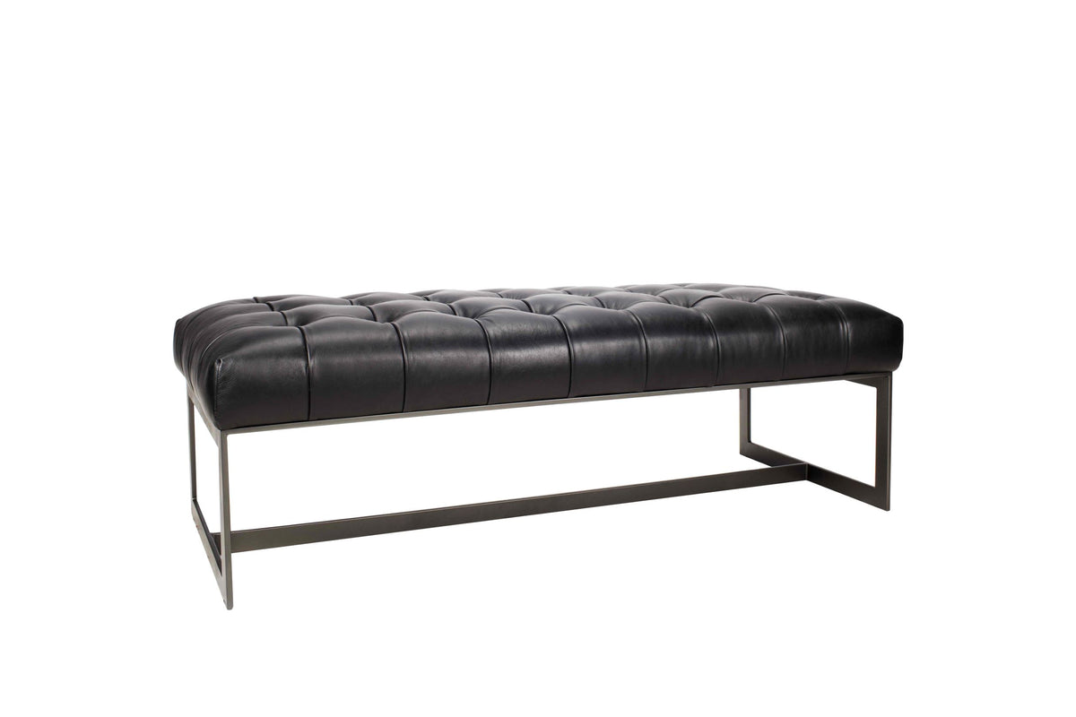 Gordon Industrial Leather Bench