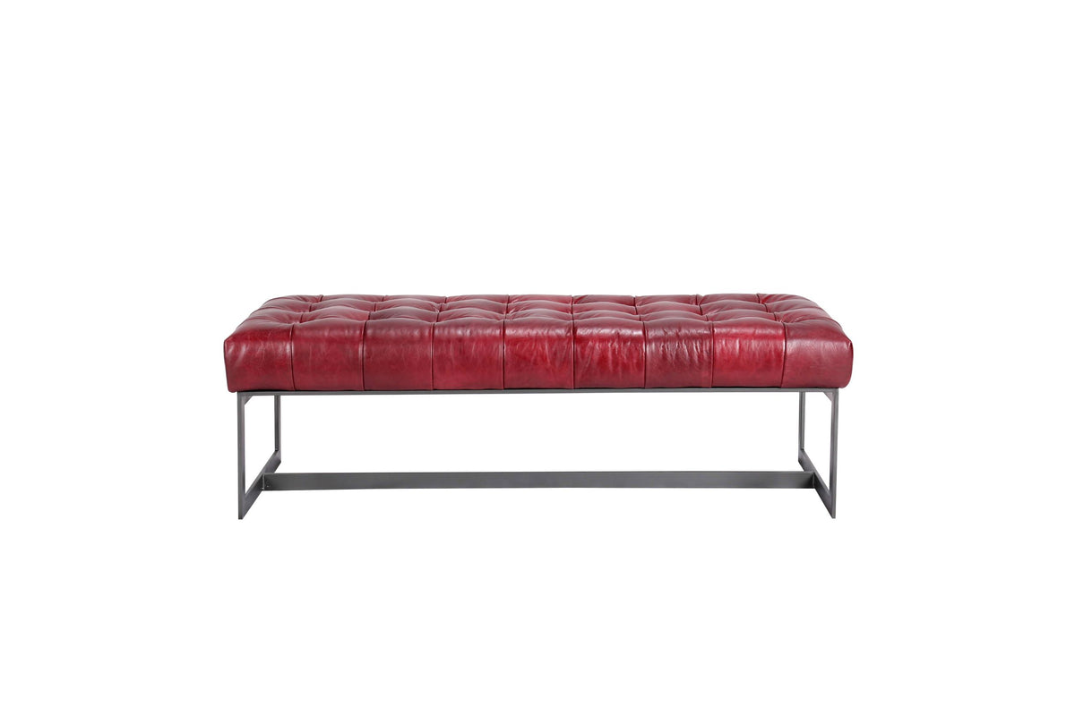 Gordon Industrial Leather Bench