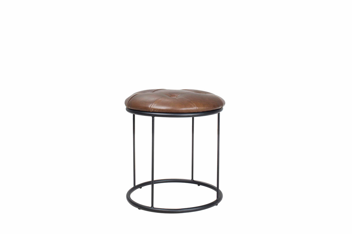 Russ Leather Vanity Stool