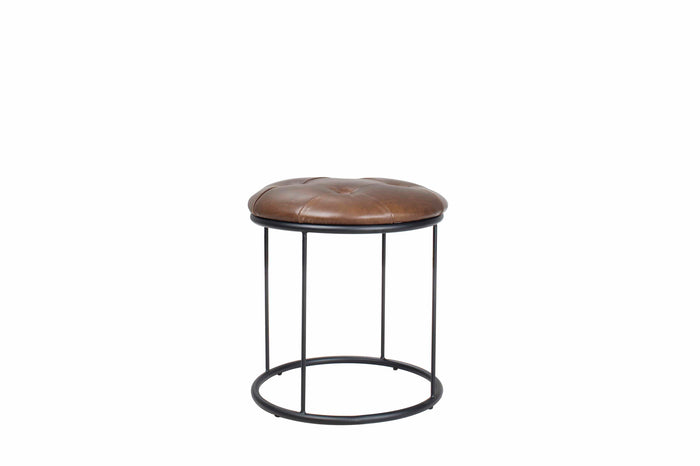Russ Leather Vanity Stool